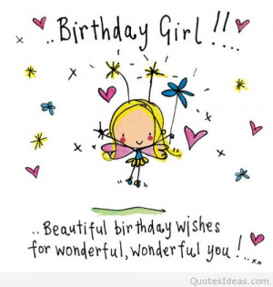 Funny Happy birthday girl quote