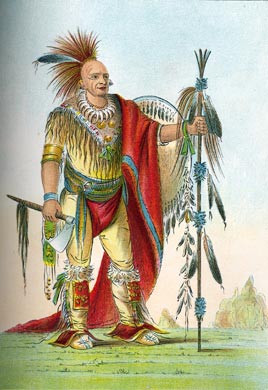 Ojibwe -Keokuk-(the Running Fox) Painted by George Catlin.jpg