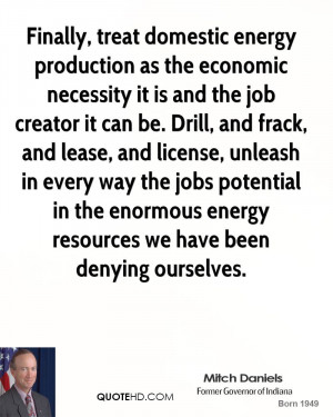 Finally, treat domestic energy production as the economic necessity it ...