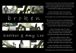Evanescence BROKEN BY SEETHER & FEATURING AMY LEE LYRICS