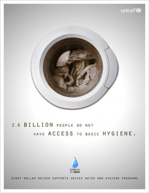series of campaign ad posters for Unicef Tap Project to raise ...
