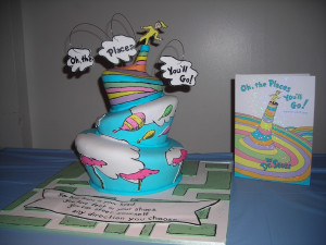 Baby Shower Cake inspired by Dr. Seuss's classic book! Topsy Turvy ...