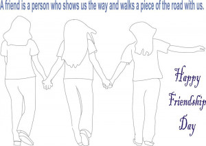 Happy Friendship Day Greeting Cards Quotes Coloring Pages