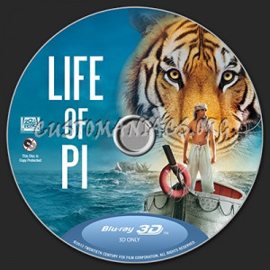 Life of Pi blu-ray label - DVD Covers & Labels by Customaniacs, id