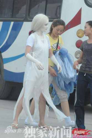 Zhou Xun in her fox spirit makeup for The Painted Skin 2
