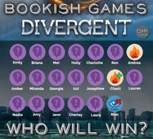 Bookish Games, Divergent, Day Night Two Results