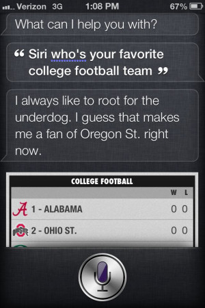 See even Siri is an Oregon State fan ;-)
