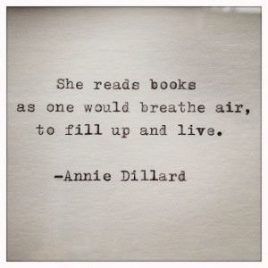 Annie Dillard Quote Typed on Typewriter on Cardstock