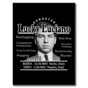 Gangster Lucky Luciano Postcard