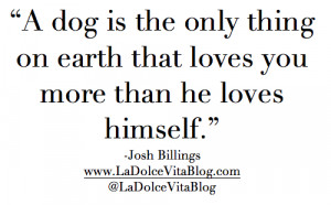 Dog Quote via La Dolce Vita