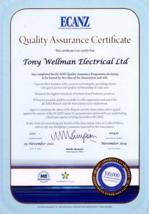 View our Quality Assurance Certificate .