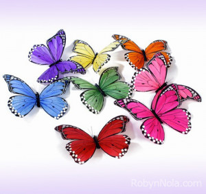 Large Rainbow Butterfly Garland: Inspirational Butterfly Gifts