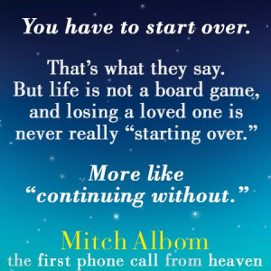 From Mitch Albom's 
