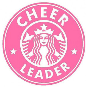 Cheerleader Wall Decor Starbucks Cheer Bow Lover Room Decal 11
