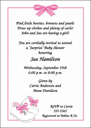 Surprise Baby Shower Girl Shoes Invitation Cards areBecoming Very ...