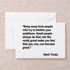Mark Twain Great People Quote Greeting Cards (Pk o for