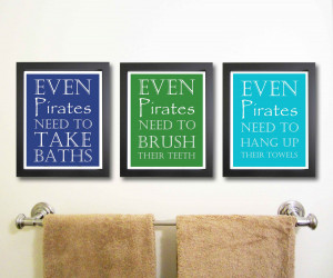 quotes poster wall quotes nursery print pirate kids wall art bathroom ...