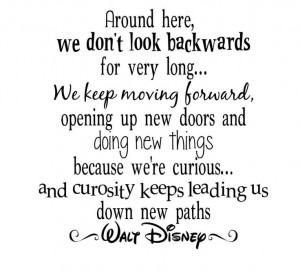 Walt Disney Quote Keep Moving Forward Vinyl Lettering 20x19 Wall ...