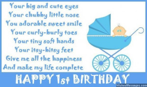 1st Birthday Poems: Happy First Birthday Poems