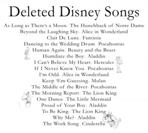 Deleted Disney Songs