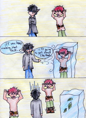 Ash, Meghan, and Puck from the Iron Fey series by Julie Kagawa.