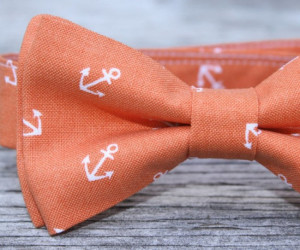 orange bow tie anchor prep preppy fashion menswear