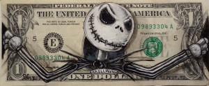 Money Art-painting on dollars 8