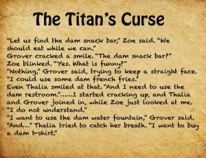 The Dam Titan's Curse Quote...Percy Jackson Funny Quotes, Funny Percy ...