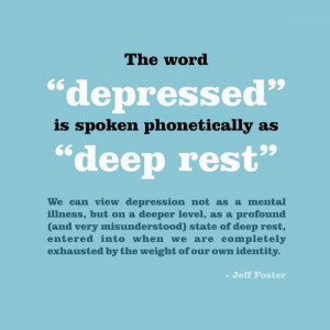 An alternate definition of depression.