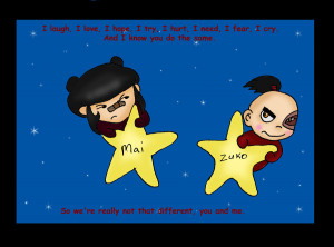Mai and Zuko stars by Fallonkyra