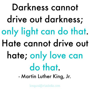 Martin Luther King, Jr. quote - Darkness cannot drive out darkness ...