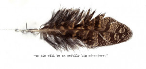... be an awfully big adventure. Peter Pan ( via the pen of JM Barrie