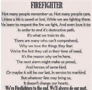 Firefighter poem