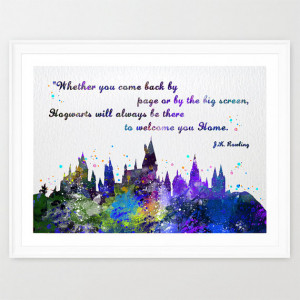 Quote Harry Potter Watercolor illustration Art Print Friendship Quotes ...