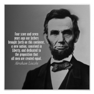 Abraham Lincoln Quote - Gettysburg Address Print