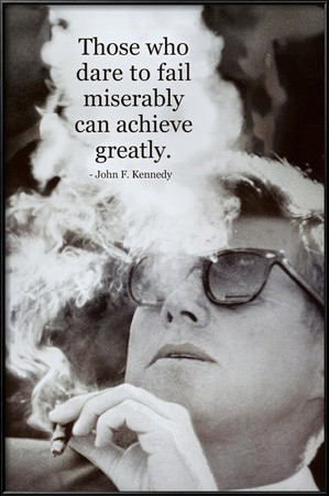 John F Kennedy Achieve Motivational Quote Archival Photo Poster ...
