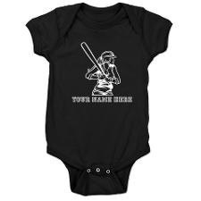 Custom Softball Player Baby Bodysuit for