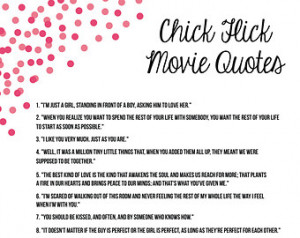 Bridal Shower - Chick Flick Movie Q uotes game (Digital File) ...