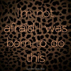 was born this way...