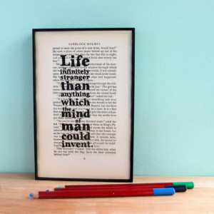... Quote Graduation Gift on Vintage Book Page Framed Altered Book Art