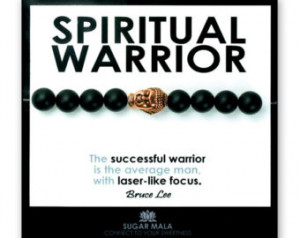 Warrior Men's Yoga Br acelet, Tibetan Mala, Inspirational Quote ...