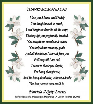 thank you poems for parents