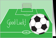 Good Luck for Soccer Player with soccer ball and court card - Product ...