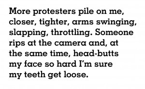 just got robbed,” I answer, “I can’t leave without my camera ...