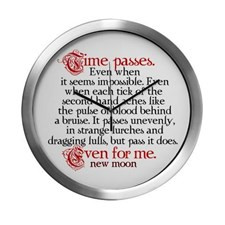 Time passes New Moon quote Modern Wall Clock for