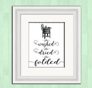 Printable art, laundry room print, funny quote, retro art, wall decor ...