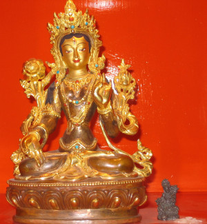 White Tara statue in a Karma Kagyu dharma centre