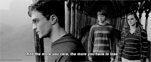 harry potter quote life black and white gif