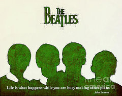 ... Framed Prints - John Lennon Quote - The Beatles Framed Print by Pablo