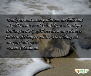 Daily air and water pollution, tar balls